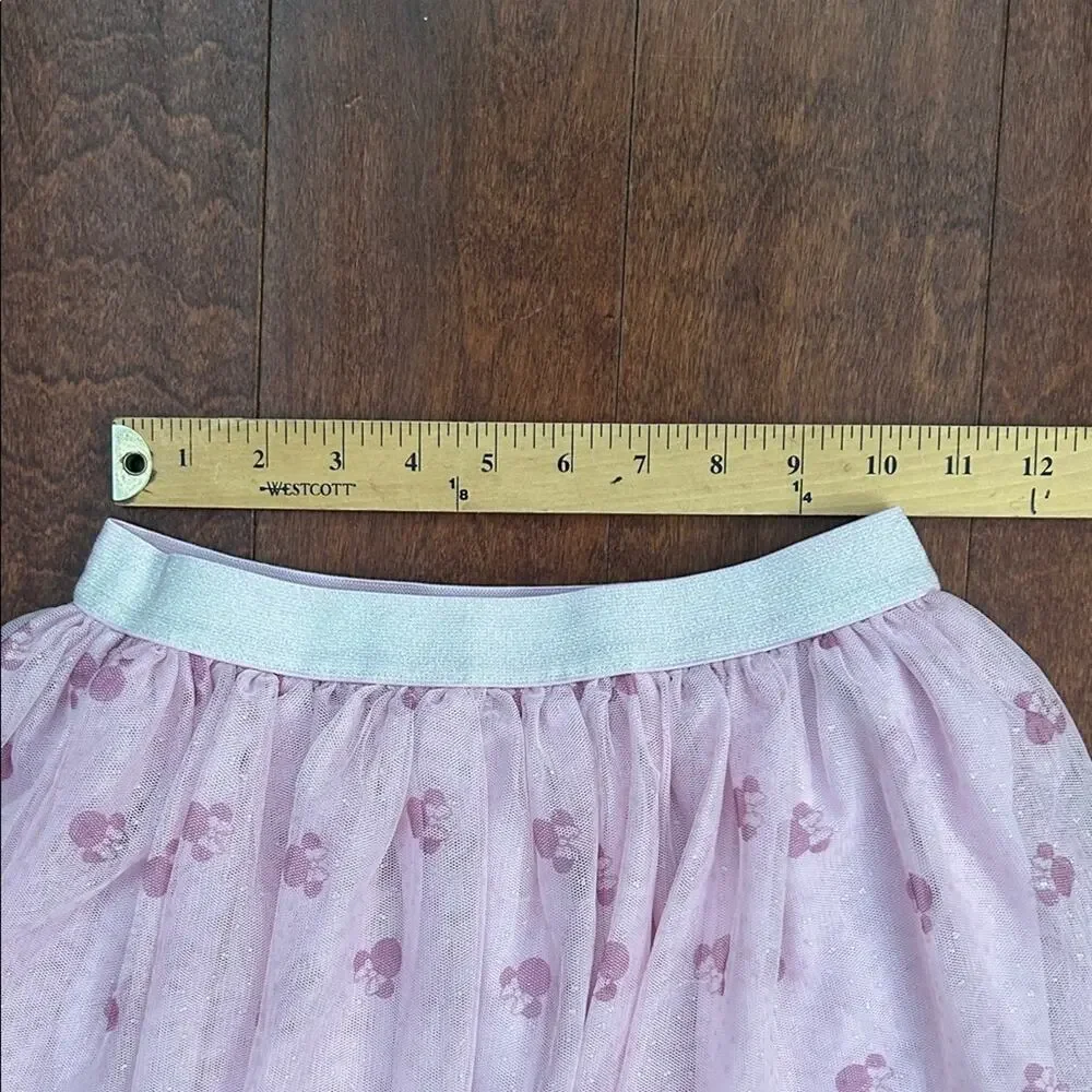 Disney Charming Pink Tulle Minnie Mouse Mini Skirt, Size 7